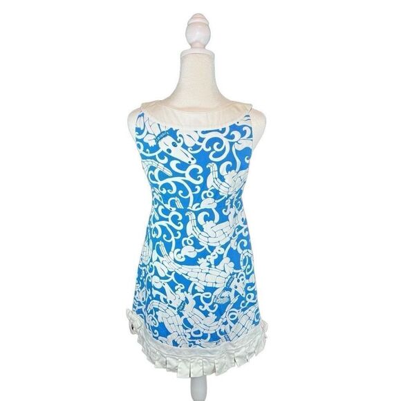 Lilly Pulitzer Gabby Gator Shift Dress Women’s‎ Size 0 - Picture 2 of 9